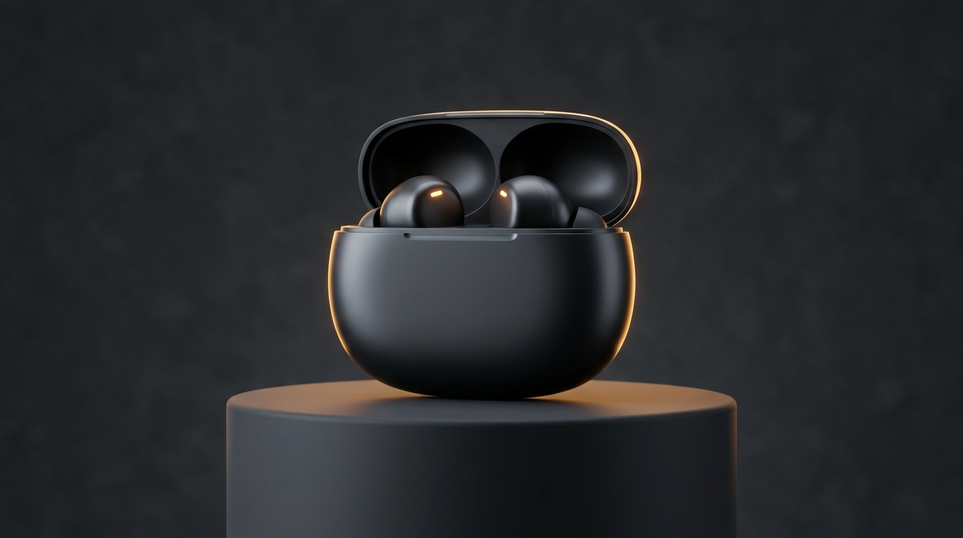 Aerowave Earbuds, a product visualization piece